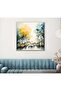 Nature Design Canvas Painting with Hollow Silver Frame