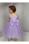 Girl's Island Model Evening Dress Lilac Waist Pearl Dress - 4