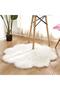 Soft Round Shaggy Rug - Large 150 x 150 cm - Luxurious Silky White - 3