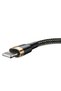 Cablu USB Lightning 2.4A 1m, Auriu-Negru - 3