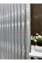 İnci Special Velvet Embroidered Bamboo Floor Tulle Curtain with Velvet Center, 1X3 Fine Pleats, No Ironing Required, 30X28 Size Sample Fabric. - 7