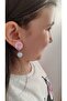 Disney Princess Clip Earrings with Glitter Inside Shiny Dangle Beads Decoration - 3