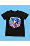 Printed Circle Neck Children's Tshirt, 100% Cotton, Black,