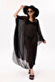 Kimono Pareo - Hijab Pareo - Stretchy Lycra Tulle Black 240X135 cm - 5
