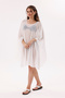 Short Kimono Pareo - Hijab Pareo - Stretchy Lycra Tulle White 180X135 cm - 4