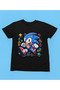 Stil-X Sonic Printed Children's Tshirt, 100% Cotton, Black, White, Red, Yellow