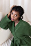100% Cotton Unisex Kimono Bathrobe with Pockets Waffle Weaving Quick Dry and Color Options - 5