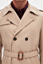 Ds Damat Regular Fit Dark Beige Epaulettes Waist Belted Top Coat/Trench Coat - 7