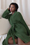 100% Cotton Unisex Kimono Bathrobe with Pockets Waffle Weaving Quick Dry and Color Options - 4