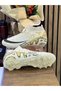 Vinnex Sports Crampon Shoes with Lycra Socks-Beige Gold - 3