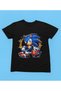 Stil-X Sonic Printed Children's Tshirt, 100% Cotton, Black, White, Red, Yellow