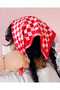 Self Love Retro Checkered Satin Scarf - 2