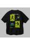 Tennis Club Back Printed Black Oversize T-Shirt Men's Women's 100% Cotton Crew Neck T-Shirt - 4