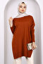 Tile Crew Neck Mercerized Casual Knitwear Tunic - 3