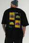 Car Club Back Printed Black Oversize T-Shirt Men's Women's 100% Cotton Crew Neck T-Shirt - 6