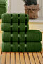 4-Piece Bath Set 100% Cotton 2 Large Bath Towels (70X140Cm), 2 Face Towel Set (50X90Cm) - 3