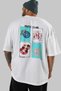 Music Club Back Printed White Oversize T-Shirt Men's Women's 100% Cotton Crew Neck T-Shirt - 5