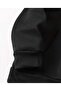 Hibiscus Printed Hooded Pocket Cotton Black Sweatshirt - 4