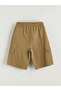 Nevavm Boys' Linen Blend Cargo Shorts with Elastic Waist - 3