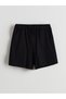 Lcw Kids Black Elastic Waist Girls Shorts