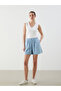 Elastic Waist Women's Jean Shorts
