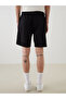 Xside Black Waist Tie Knitted Men's Shorts - 4