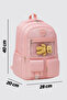 Powder Kawaii Korean Style Backpack, Waterproof Teddy Bear School Bag, 40X28X18Cm - 3