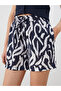 Nevavm Women's Patterned Shorts with Elastic Waist - 3