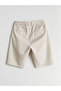 Beige Standard Fit Men's Shorts - 6
