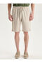 Standard Fit Linen Blended Men's Shorts - 2
