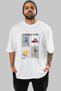 Football Club Pre-Printed White Oversize T-Shirt Men's Women's 100% Cotton Crew Neck T-Shirt