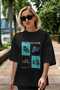 Motorcycle Club Front Printed Black Oversize T-Shirt Men's Women's 100% Cotton Crew Neck T-Shirt - 5