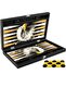 Leather Backgammon Set Eagle Themed Large Size Luxury Leather Eagle Backgammon Special Production Set - 3