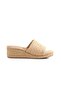 Miniqueen Real Straw Very Light Wedge Heeled Slippers - 5