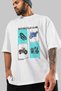 Motorcycle Club Front Printed White Oversize T-Shirt Men Women 100% Cotton Crew Neck T-Shirt - 3