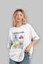 Football Club Pre-Printed White Oversize T-Shirt Men's Women's 100% Cotton Crew Neck T-Shirt - 4