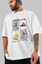 Football Club Pre-Printed White Oversize T-Shirt Men's Women's 100% Cotton Crew Neck T-Shirt - 3