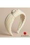 White Pleated Knot Satin Handmade Women's Hair Crown – Wedding, Wedding Dress, Evening Dress Event Dd471 - 2