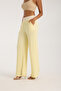 Women's Bubble Fabric Elastic High Waist Pocket Relaxed Cut Pants - 6