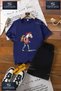 Children's Unisex “Horse Man Backpack“ Custom Printed Crew Neck T-Shirt - Shorts Set