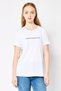 Women Round Neck Short Sleeve Graphic Print T-Shirt, White