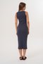Women's Smoked Rib Camisole Midi Dress – Sleeveless, Crew Neck, Casual Comfortable Fit - 4