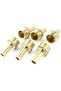 Quick Connector 6 Pcs Gold 1/2 PT Male to 10mm Hose Hoses Air Gas Quick Coupler Adapter Pipe Fitting - 2