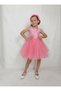 Girl's Evening Dress Island, Pink Skirt with Pearls, Tutu Dress
