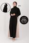 Leyla Abaya (Ferace Dress) Set of 3 with Shawl Veil Gift Black