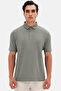 Ds Damat Regular Fit Dark Moss Pique Textured 100% Cotton Polo T-Shirt