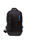 Men's Black Blue Fabric Cross Chest and Shoulder Bag - 2