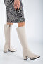 Pointed Toe Below the Knee 5 cm Thick Heel Women's Boots - 3