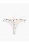 Bow Cotton Teddy Bear Printed String Panties - 2