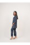 Midnight Bloom Floral Co-Ord Set – Navy Blue Printed Kurta & Pants - 3